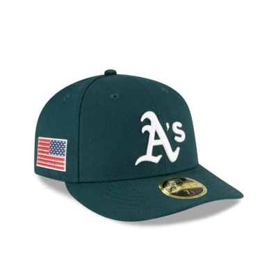 Sapca New Era Oakland Athletics MLB Crystals from Swarovski Flag Low Profile 59FIFTY Fitted - Verzi